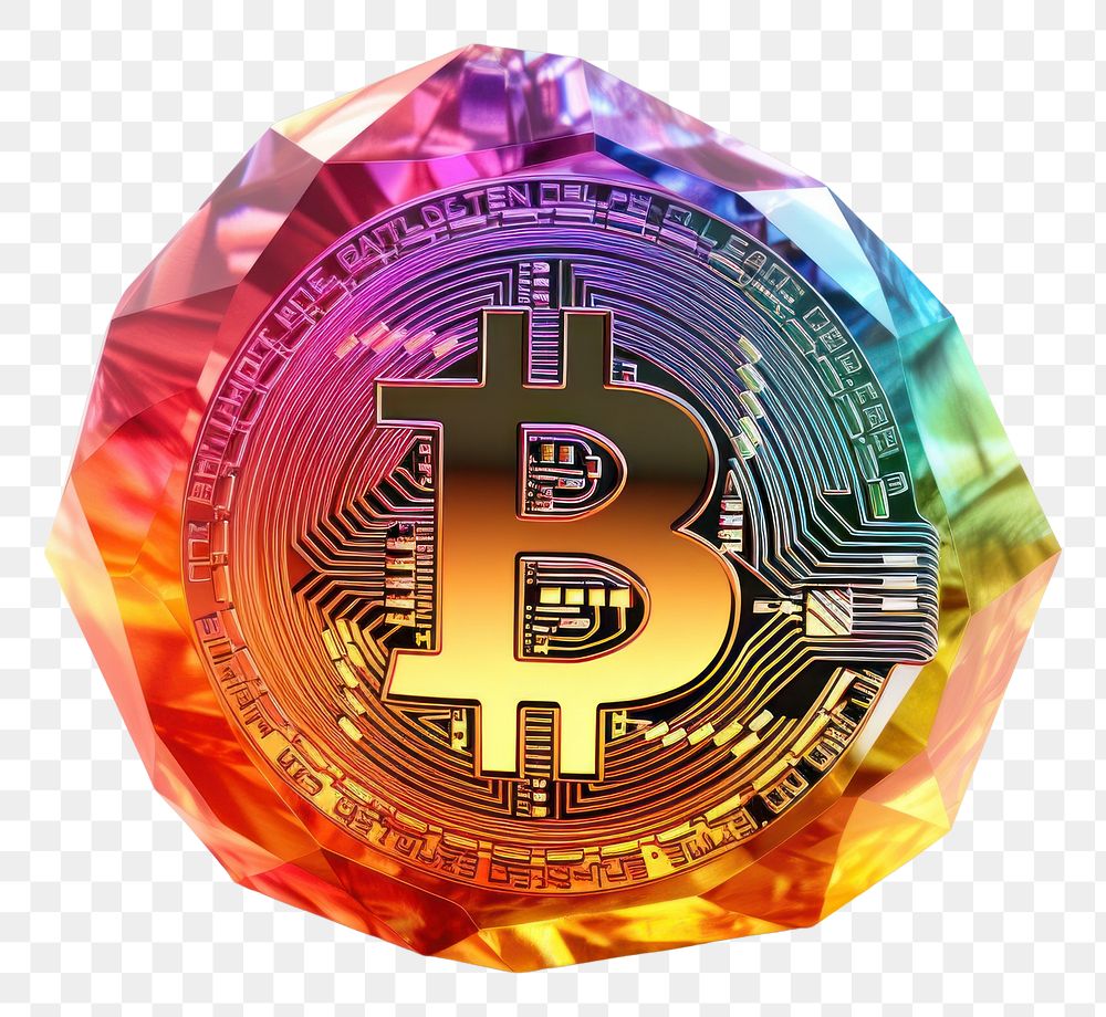 PNG Bitcoin made of rainbow confectionery accessories accessory.