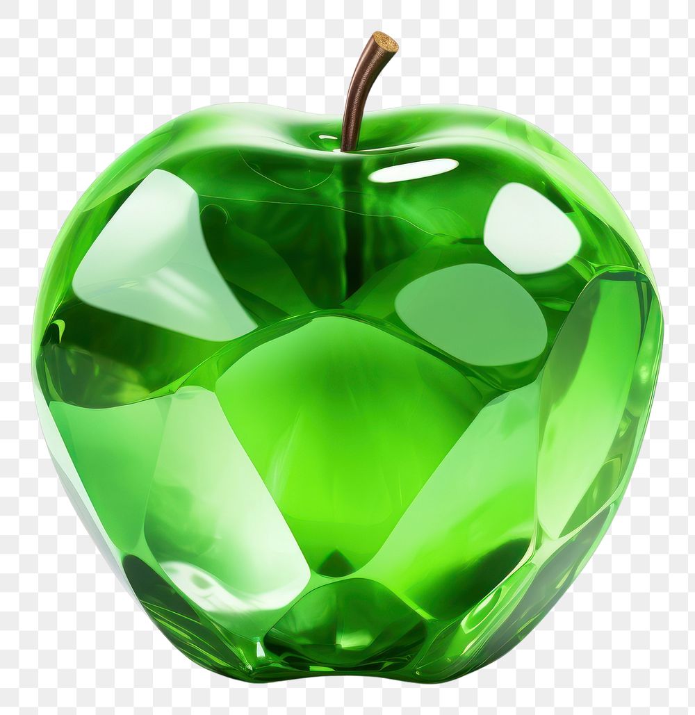 PNG Green apple gemstone jewelry fruit.