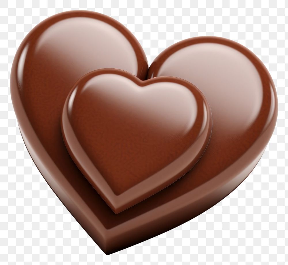 PNG  Heart chocolate confiture dessert.