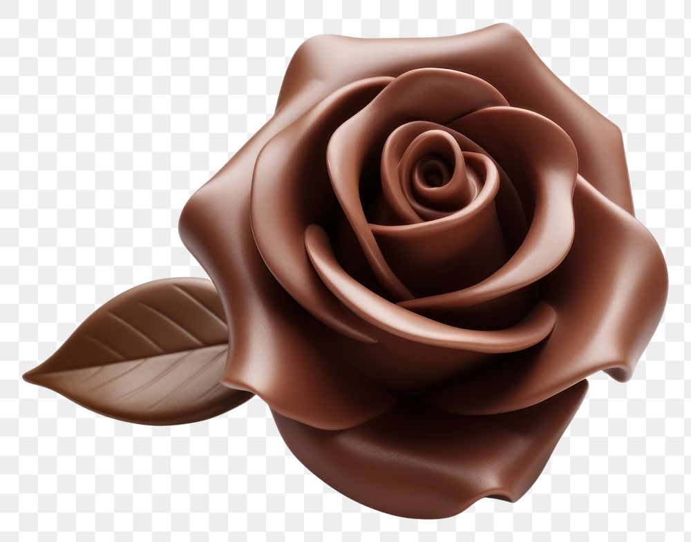 PNG  Rose chocolate dessert flower.