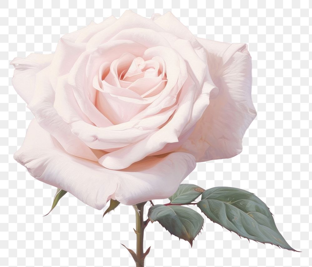 PNG  White rose flower plant pink. AI generated Image by rawpixel.