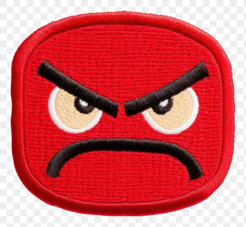 PNG  Angry emoji red white background anthropomorphic.