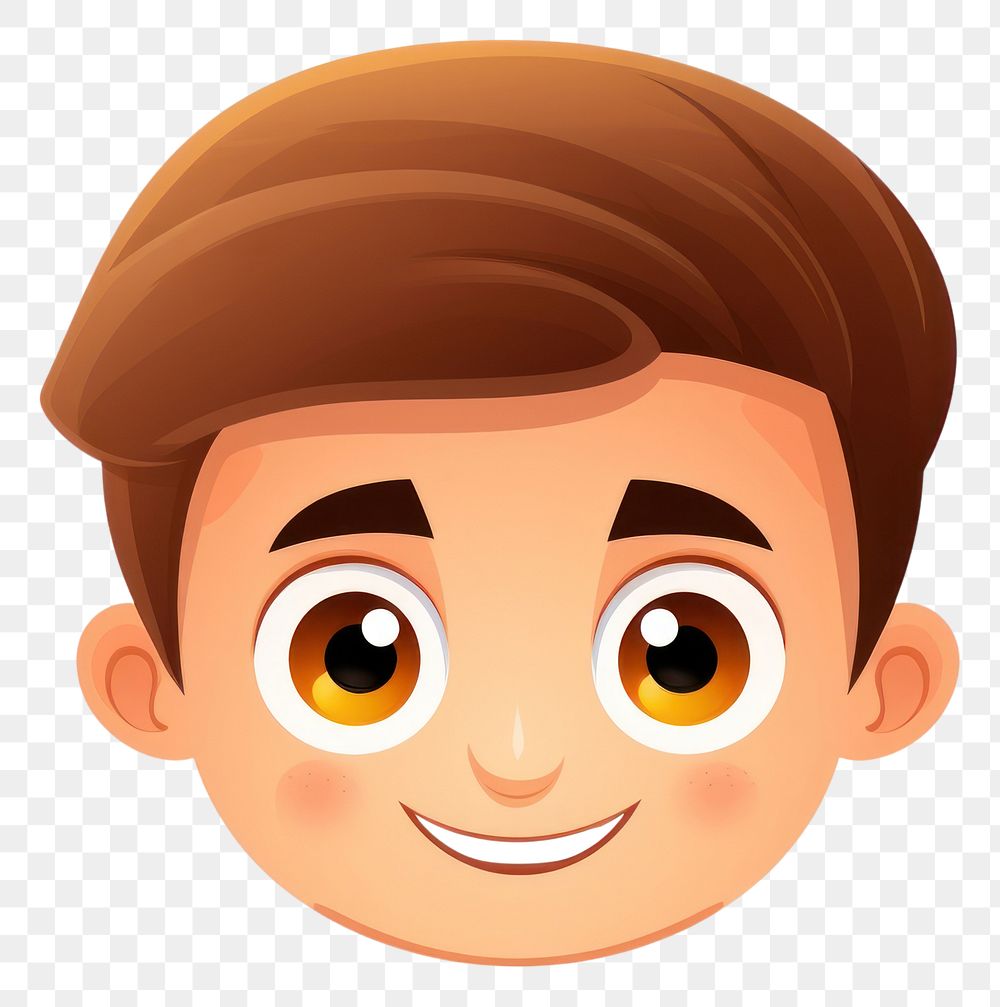 PNG  Boy Emoji portrait cartoon face. AI generated Image by rawpixel.