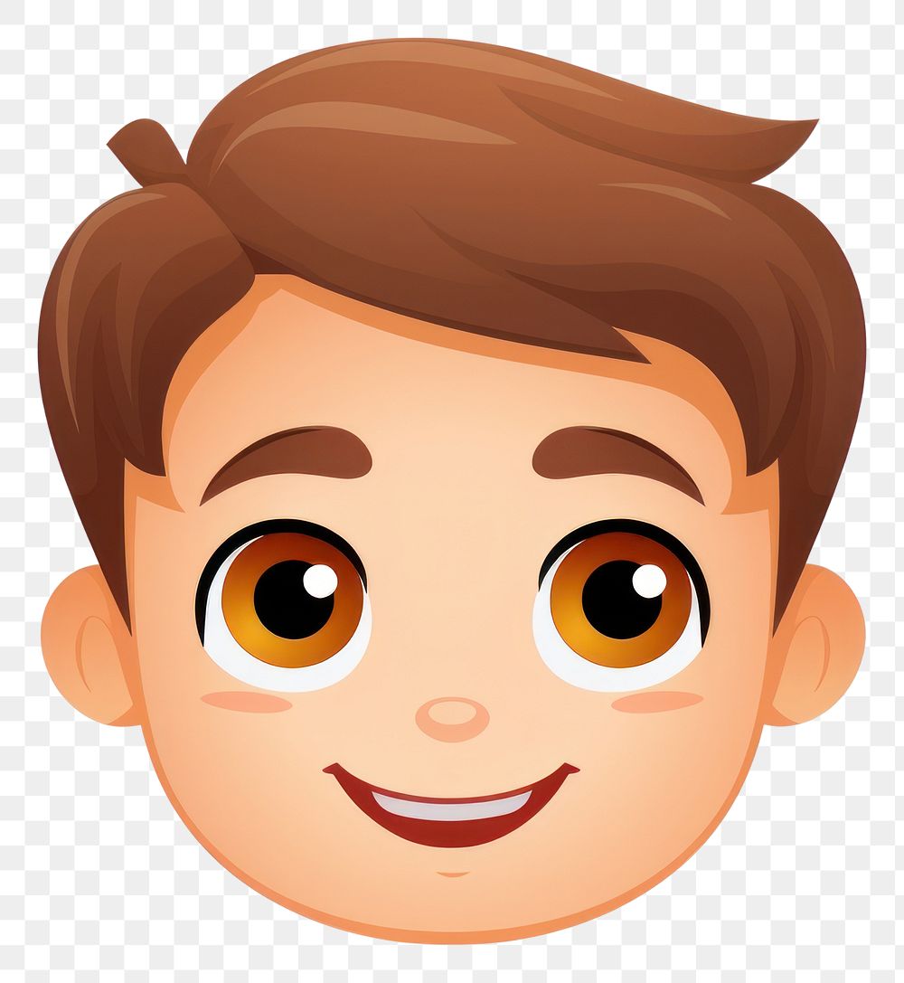 PNG  Boy Emoji portrait cartoon drawing. AI generated Image by rawpixel.
