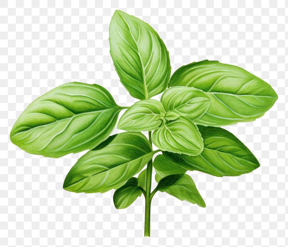 PNG Basil plant herbs leaf.