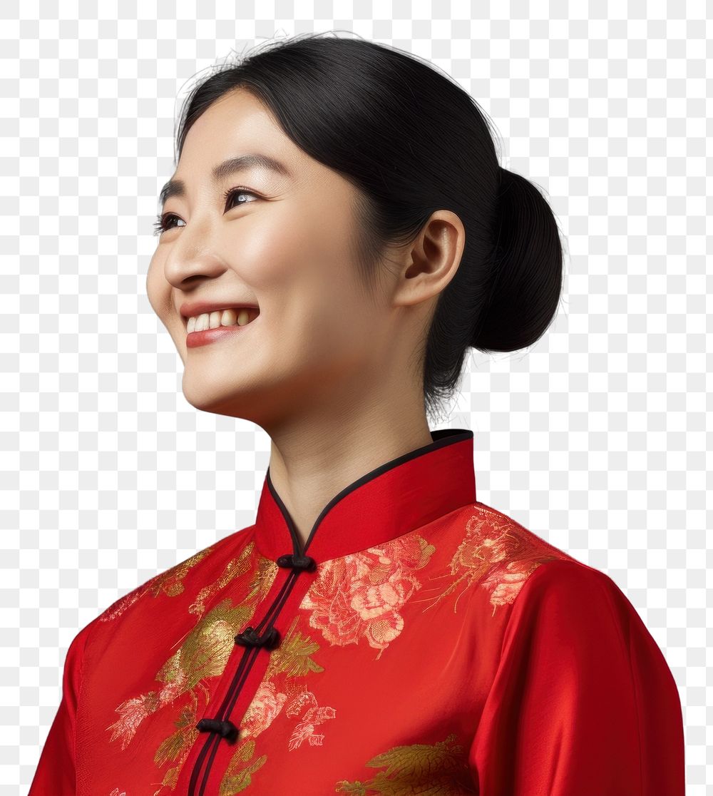PNG  Happy chinese woman fashion adult smile. AI generated Image by rawpixel.