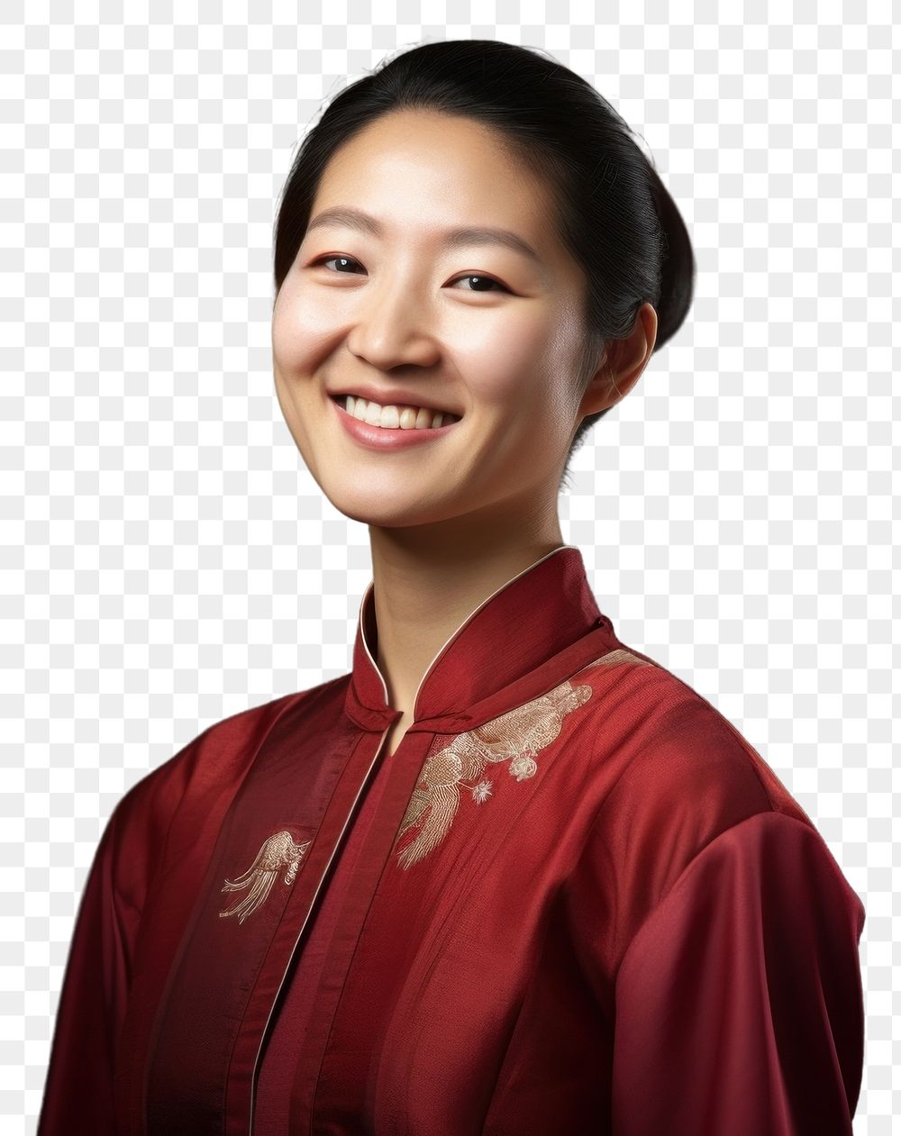 PNG  Happy chinese woman adult smile hairstyle. AI generated Image by rawpixel.