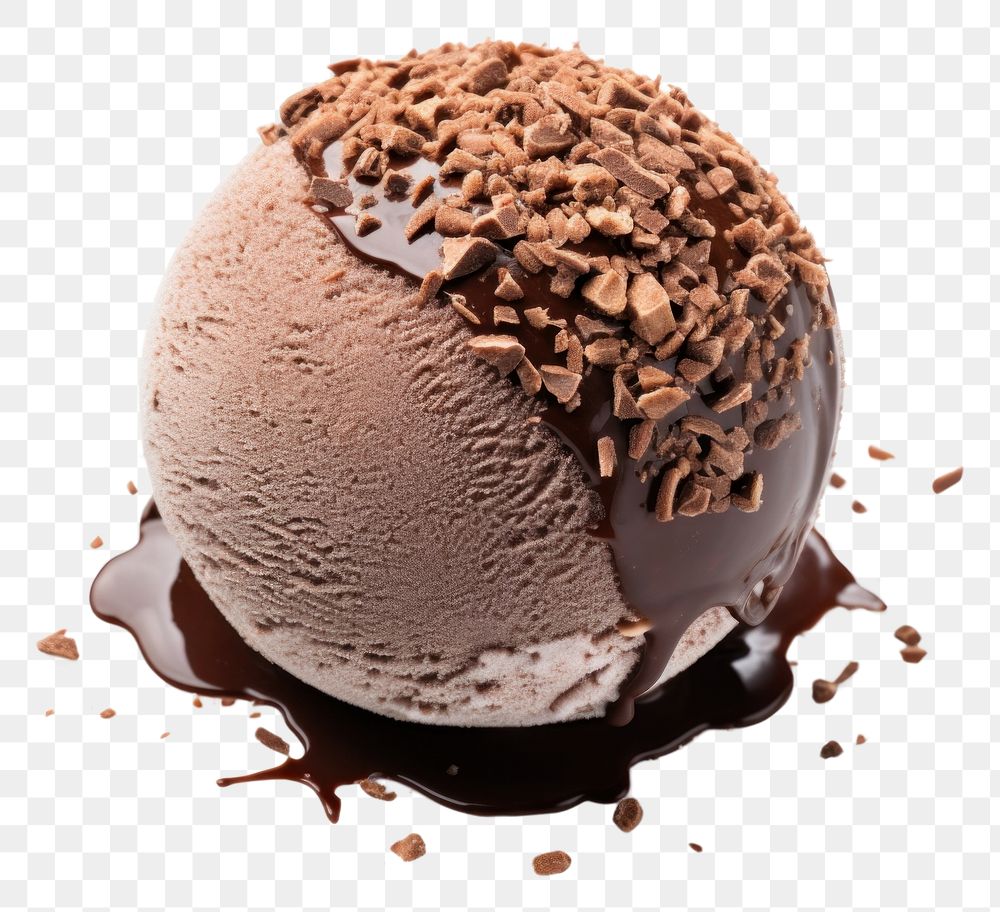 PNG Ice cream ball dessert chocolate food.