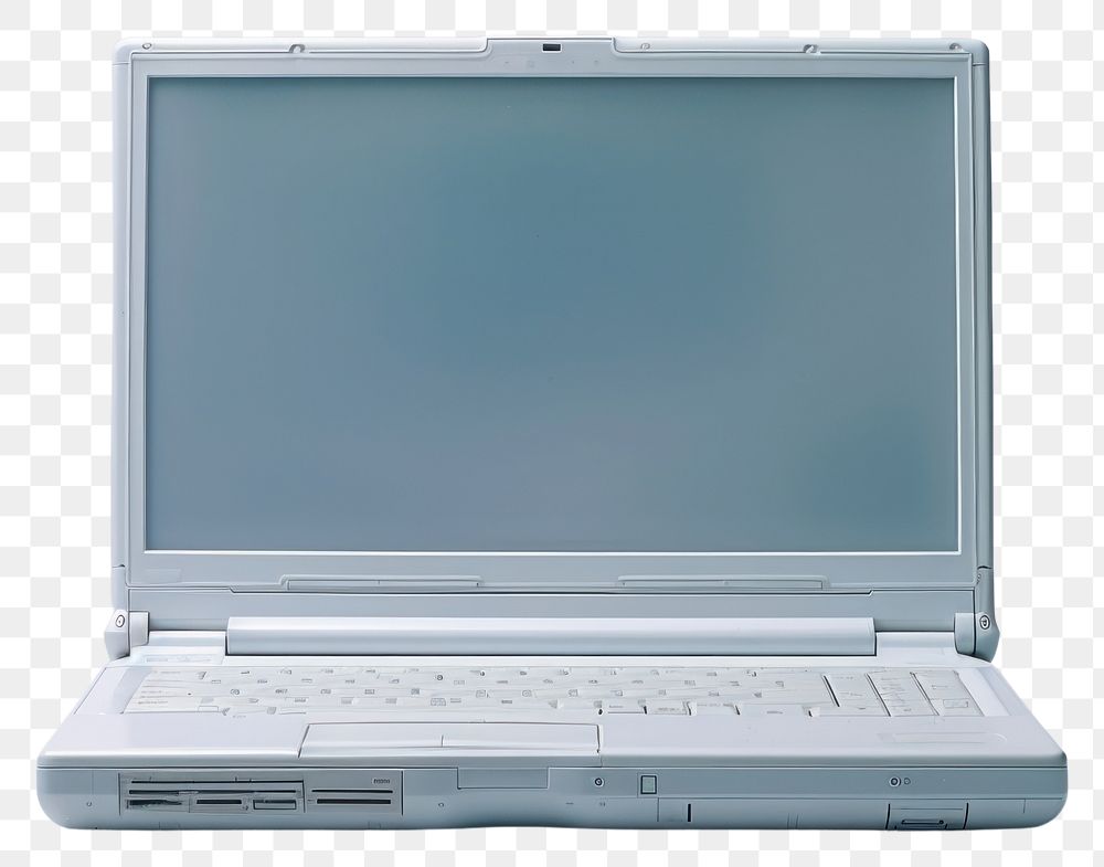 PNG  Frutiger aero Laptop with blank screen laptop computer electronics.