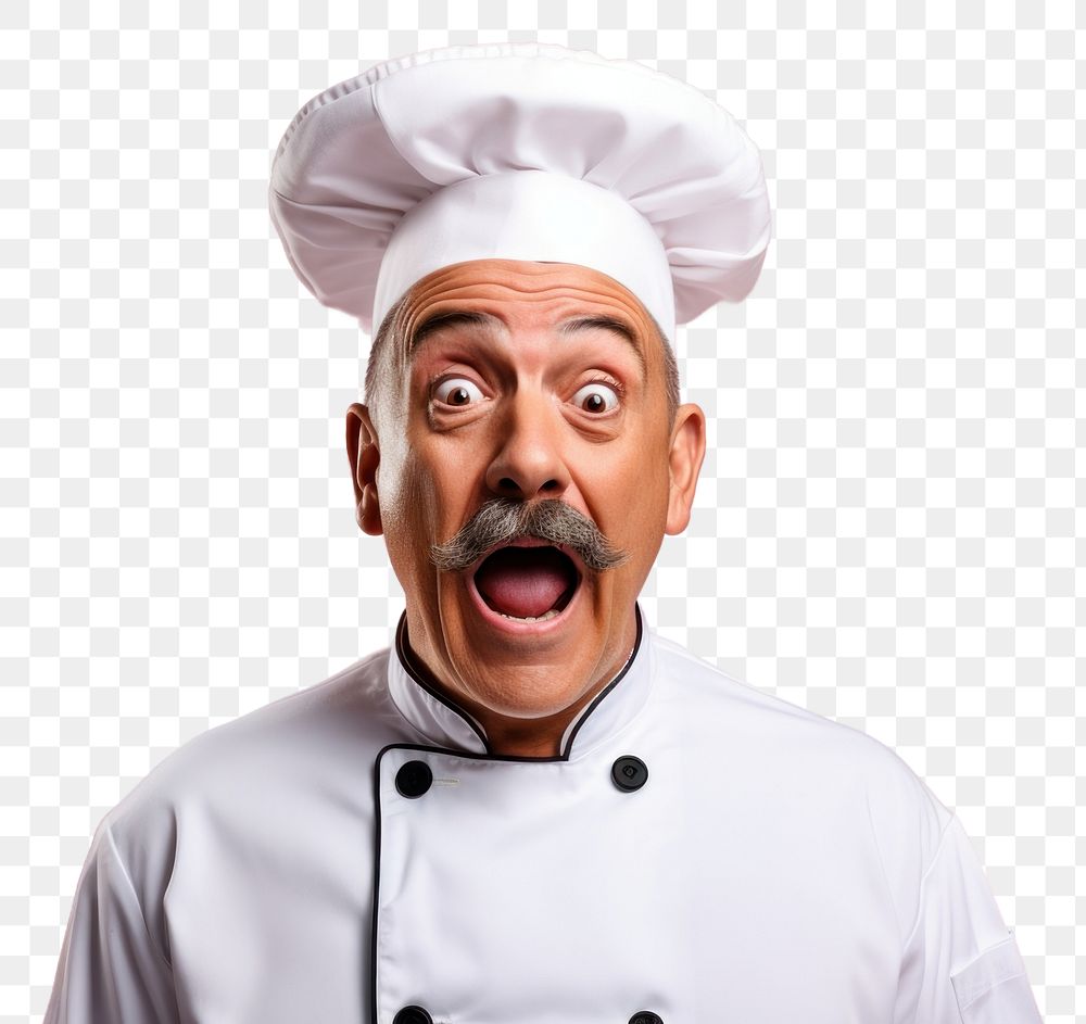 PNG Chef suprised face portrait adult surprised.