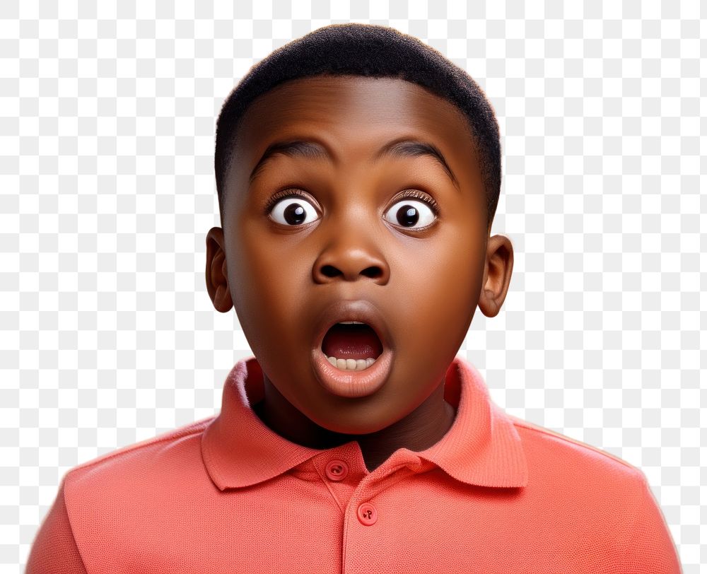 PNG African kids surprised face | Premium PNG - rawpixel