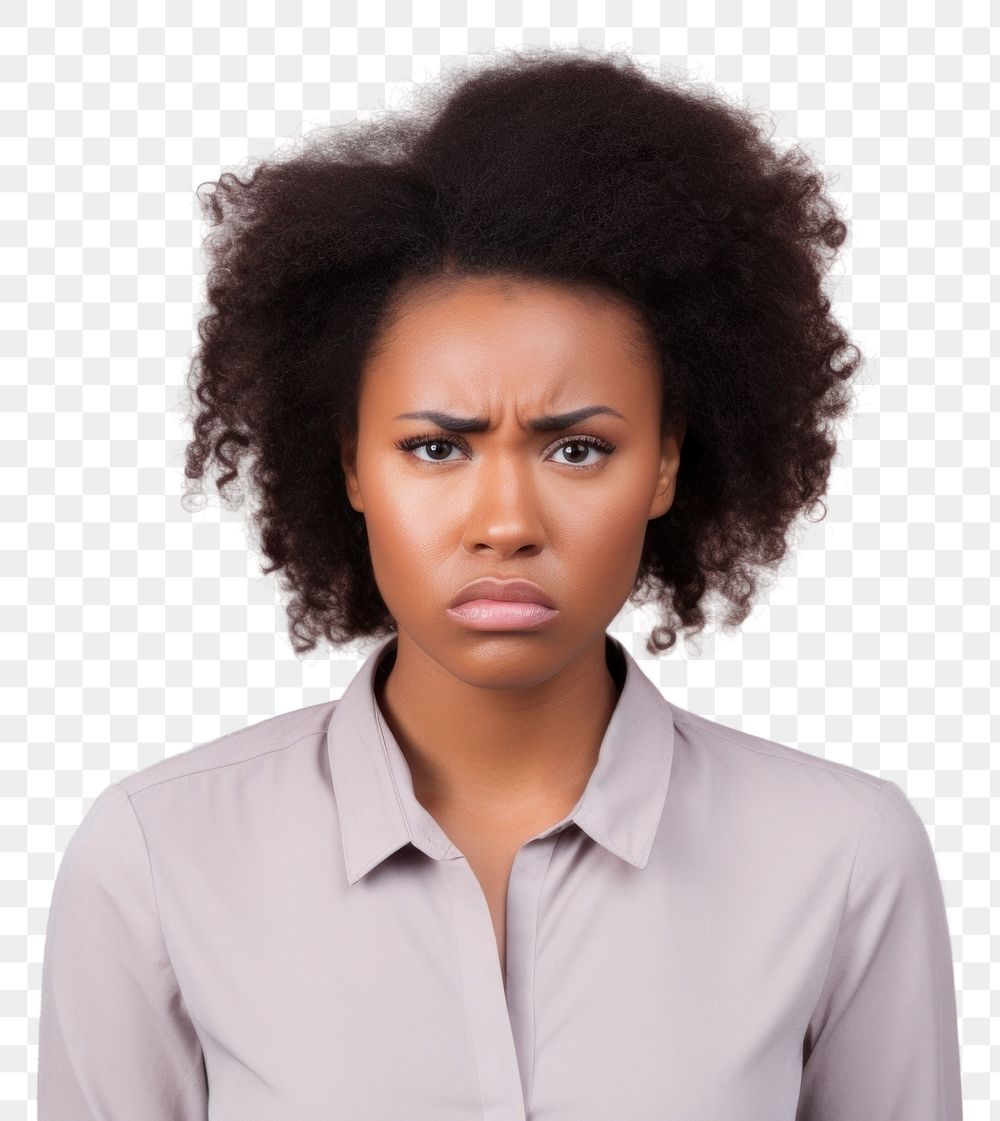 PNG Black businesswoman sad face portrait photography adult.