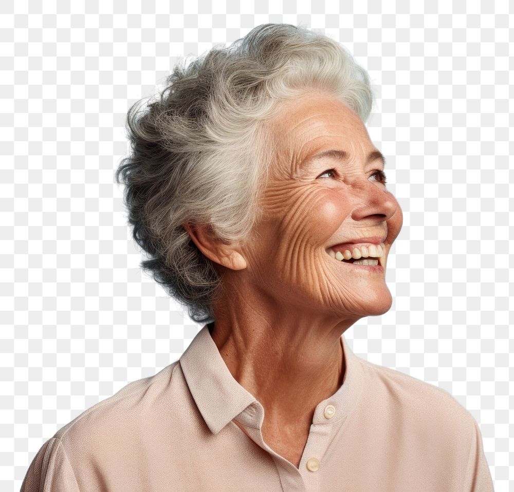 PNG Grandmother smiling face portrait laughing adult.