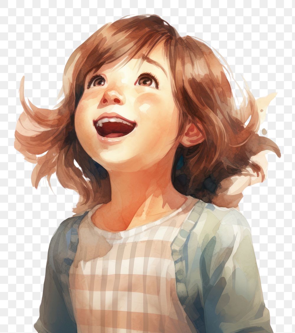 PNG  A girl laughing face expression portrait adult white background.