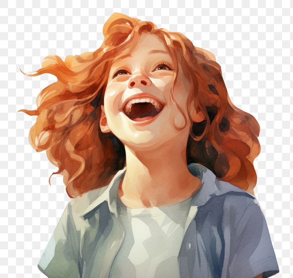 PNG  American girl laughing face expression portrait adult photography.
