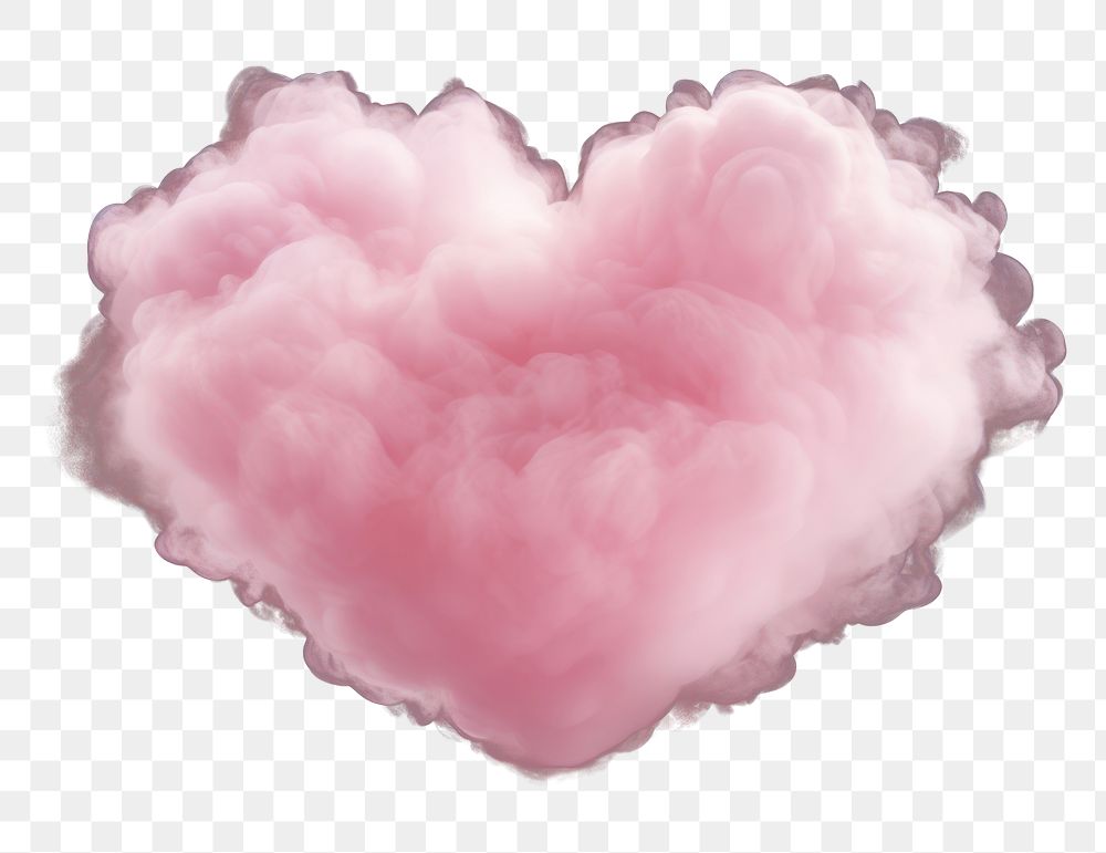 PNG Pink pastel heart cloud black background softness. AI generated Image by rawpixel.