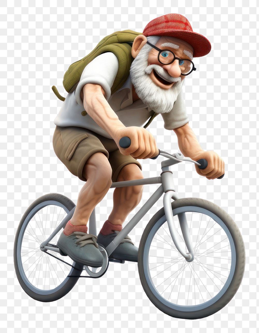 PNG  Man riding bicycle vehicle glasses cycling.