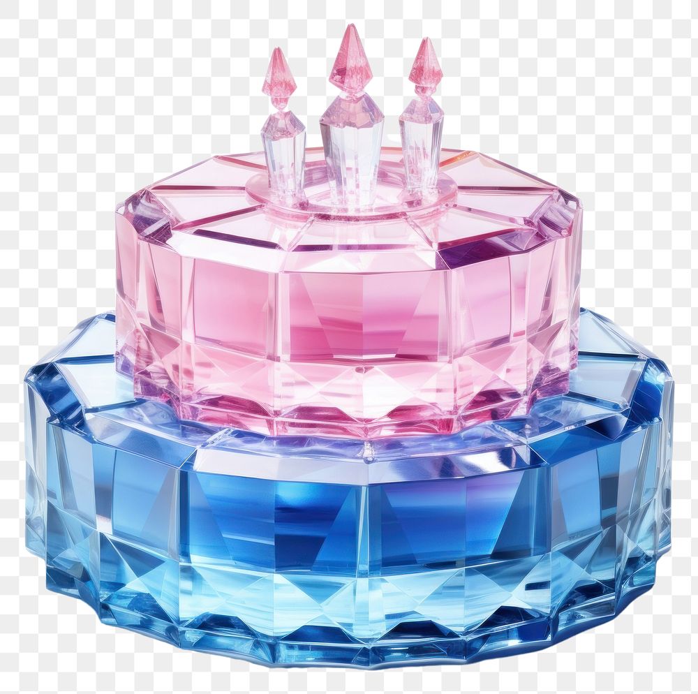 PNG Crystal birthday cake gemstone dessert anniversary celebration.