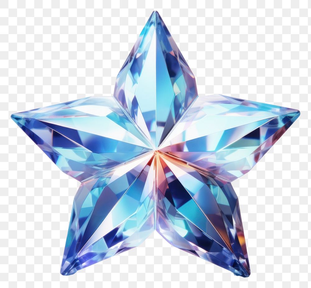 PNG  Crystal star gemstone jewelry white background illuminated.