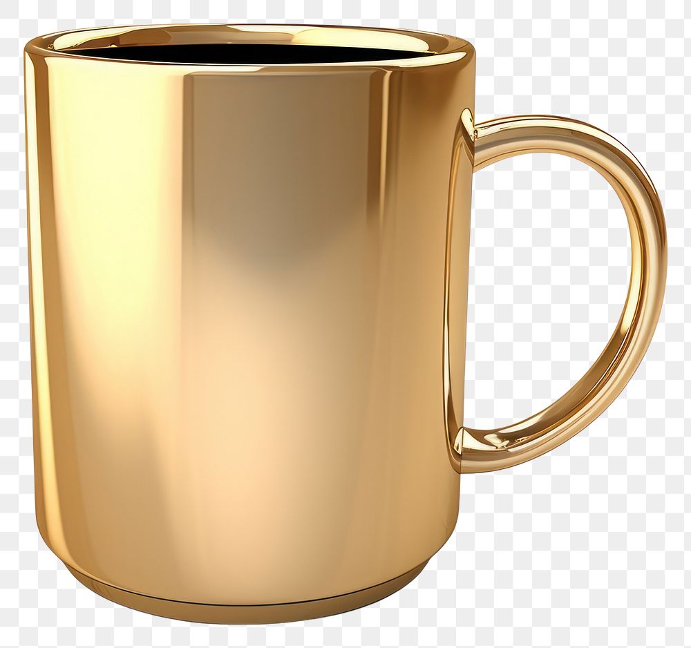PNG  Mug coffee drink gold.