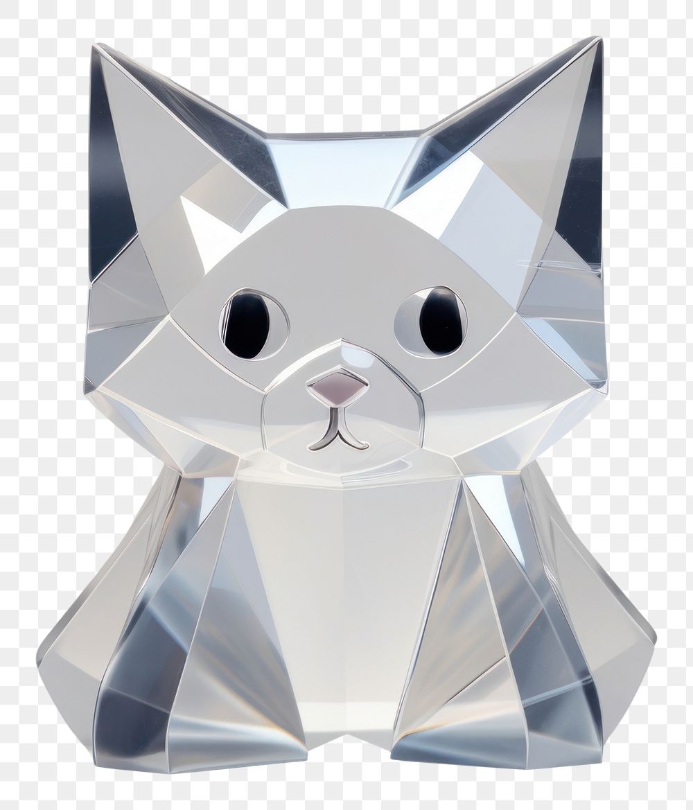 PNG  Cat icon origami representation creativity.