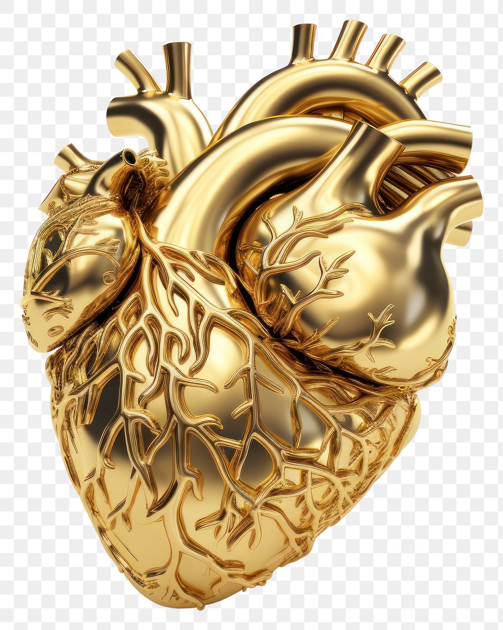 PNG  Heart gold jewelry locket.