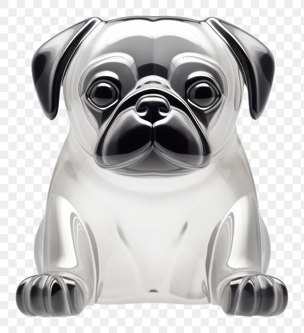 PNG  Pug icon figurine animal mammal.