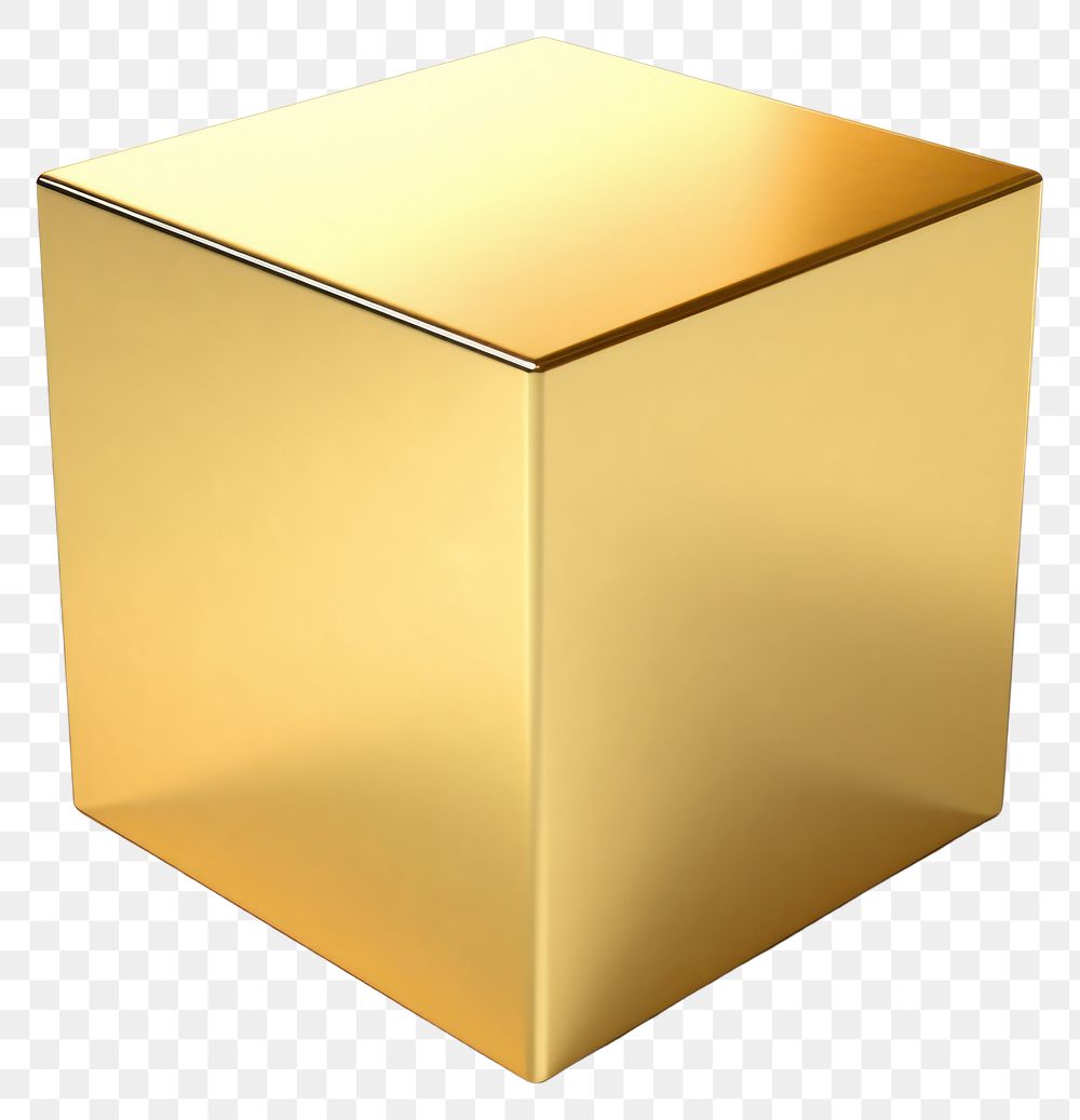 PNG  Square shiny gold box.