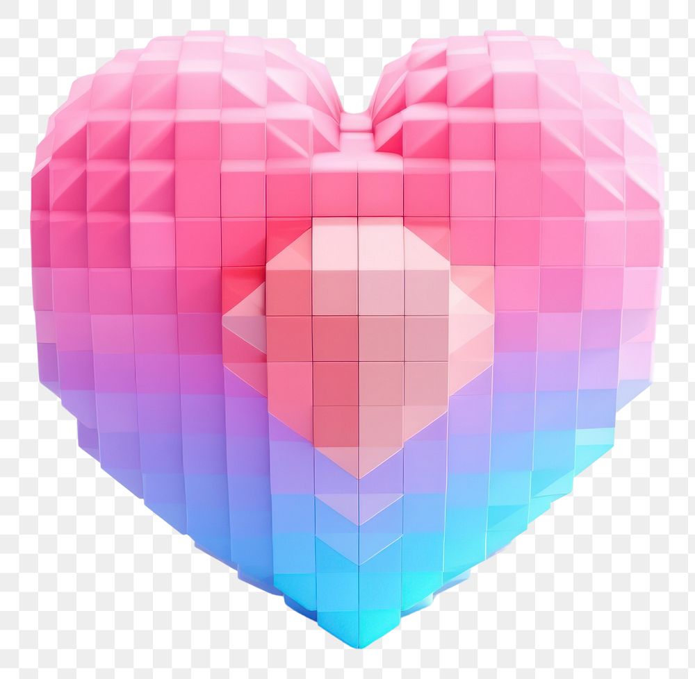 PNG  Heart creativity pixelated pattern. AI generated Image by rawpixel.