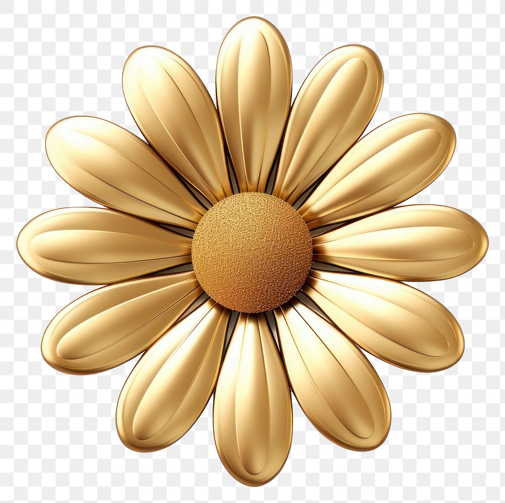 PNG  Daisy flower icon jewelry brooch shiny.