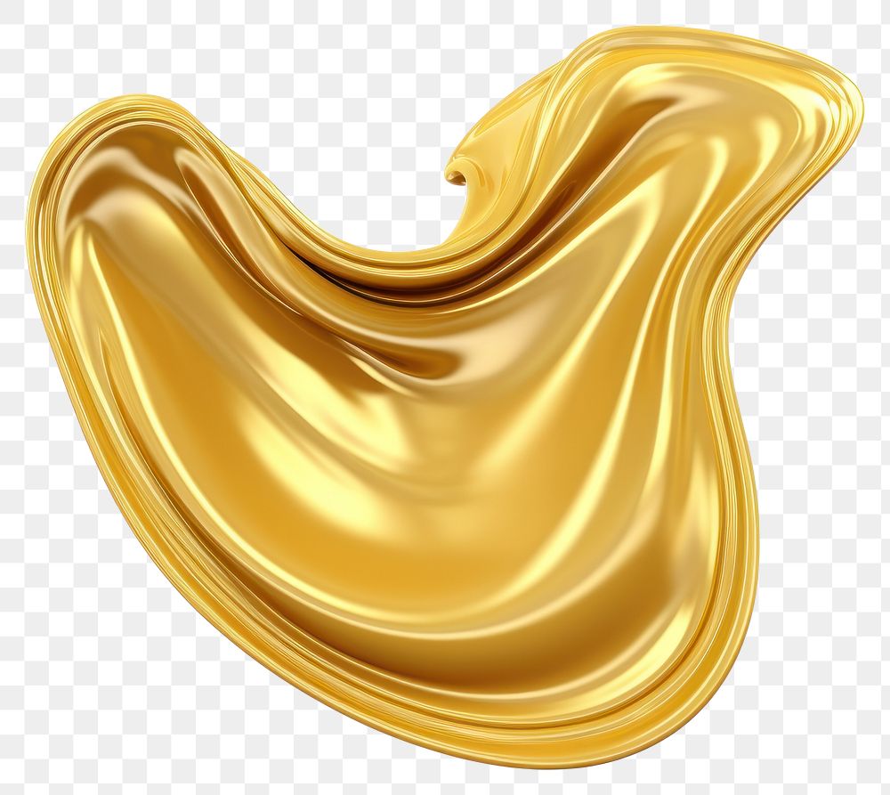 PNG  Fluid gold shiny white background.