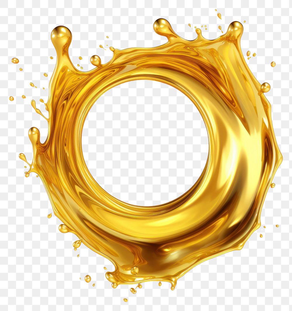 PNG  Liquid ring gold jewelry white background