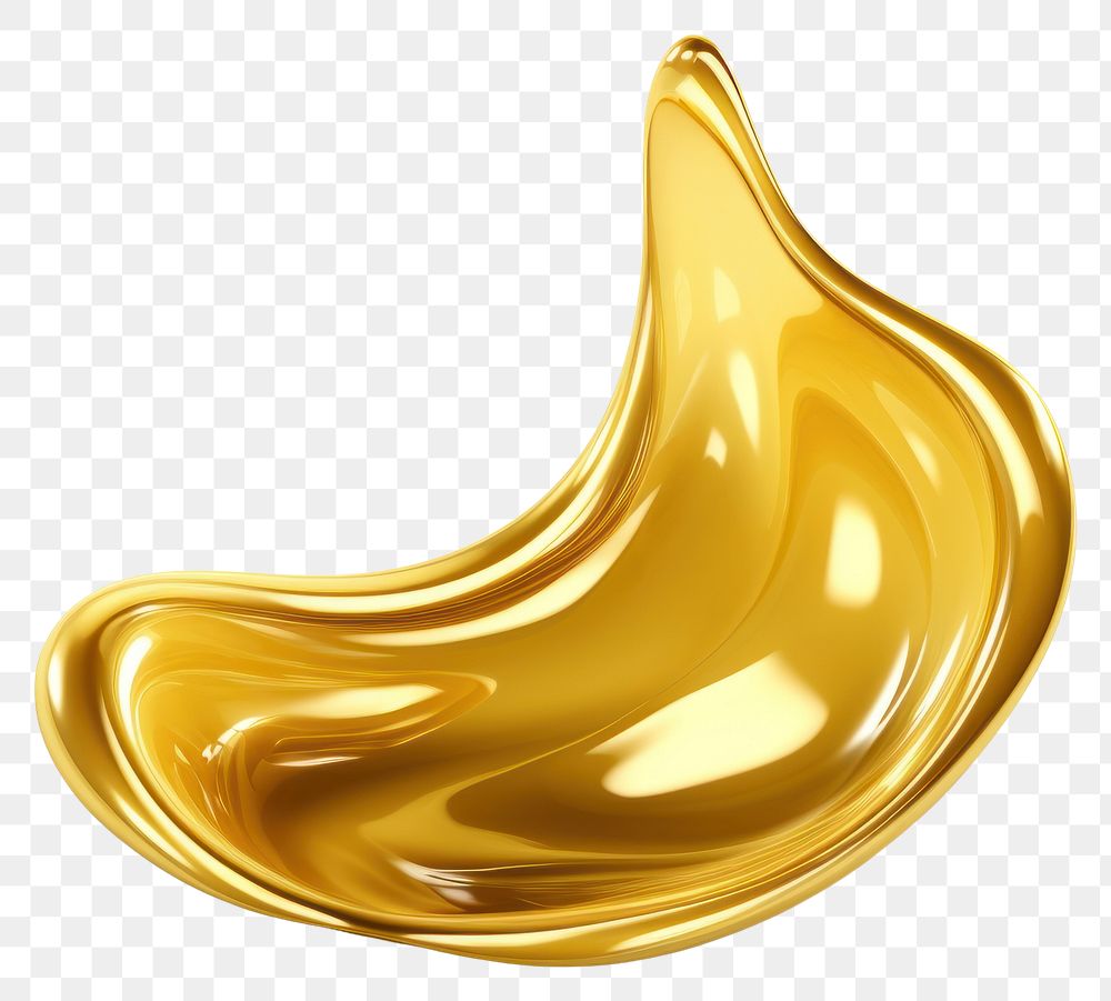 PNG  Liquid shape gold shiny white background.