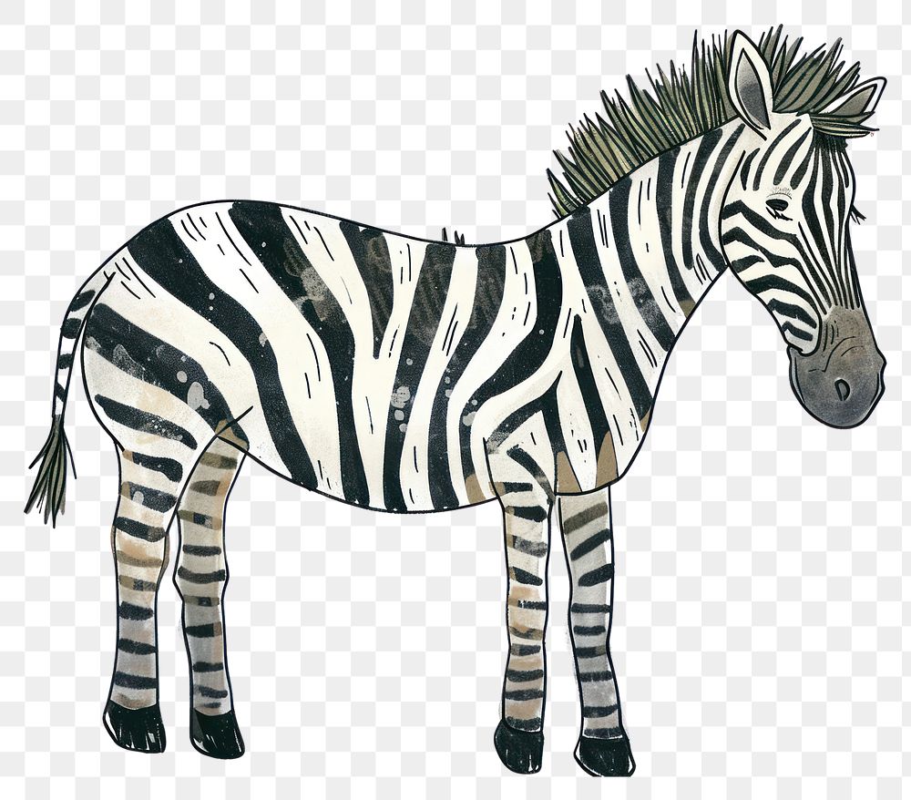 PNG Wildlife mammal zebra herbivorous.