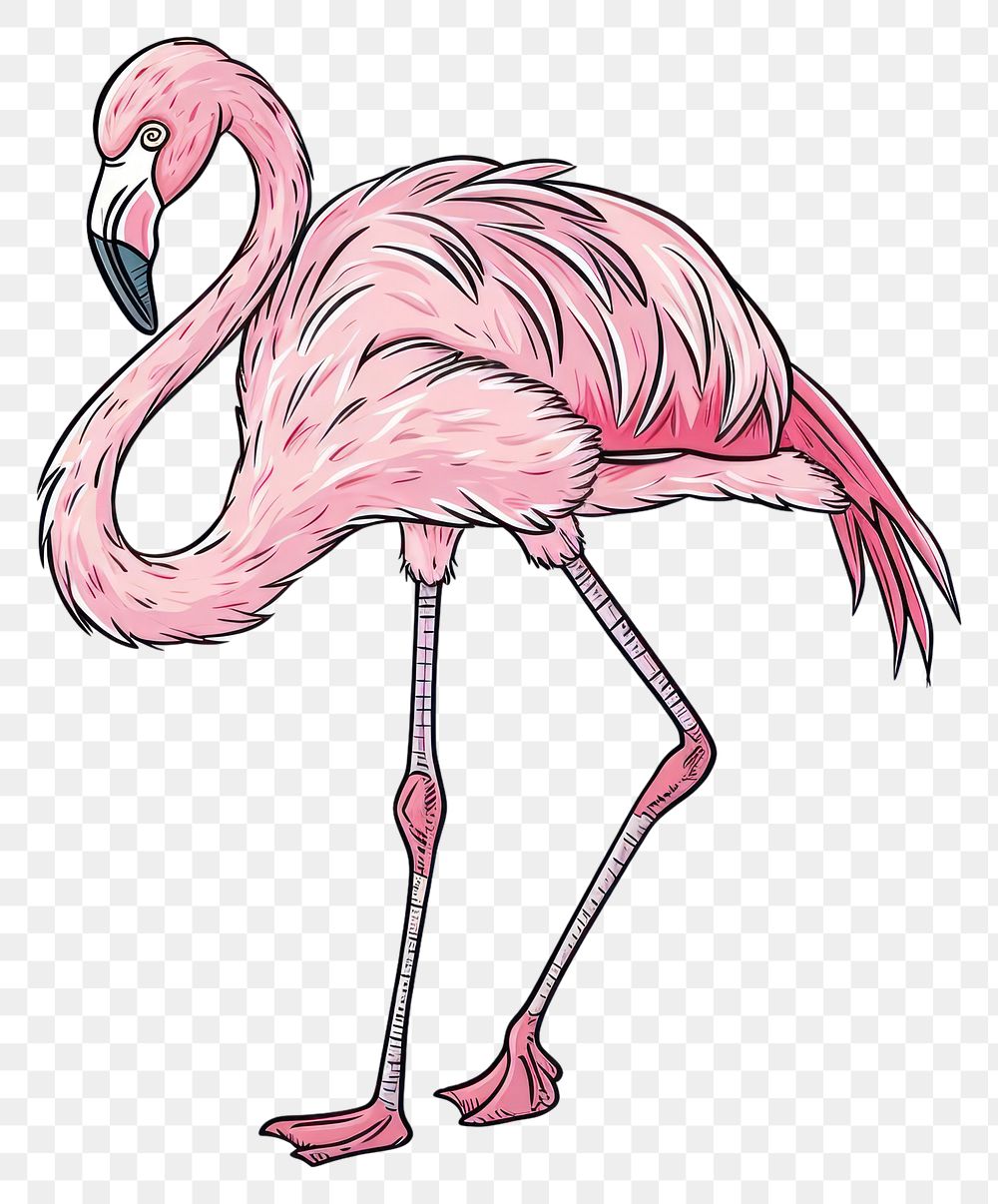 PNG Flamingo bird wildlife standing.