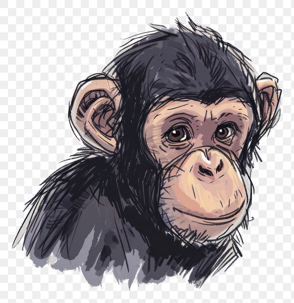 PNG Wildlife mammal ape chimpanzee.