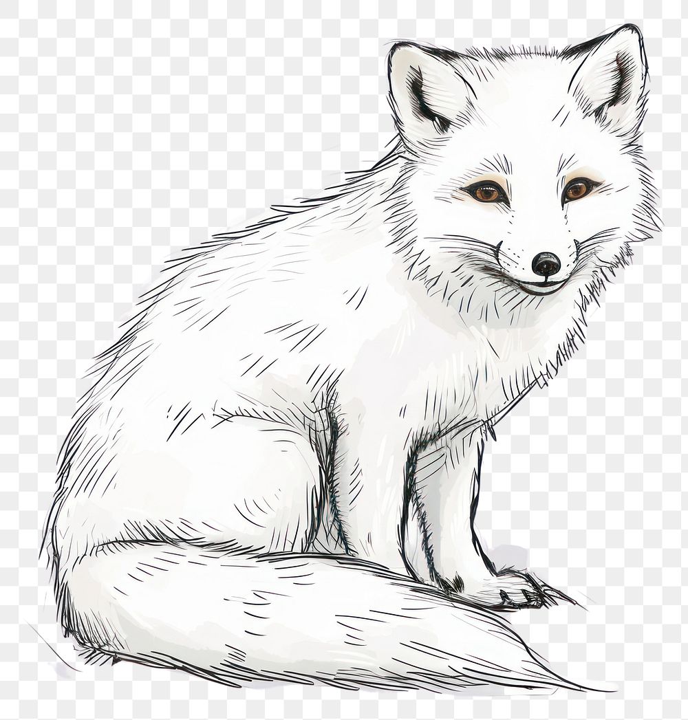 PNG Drawing mammal sketch fox.