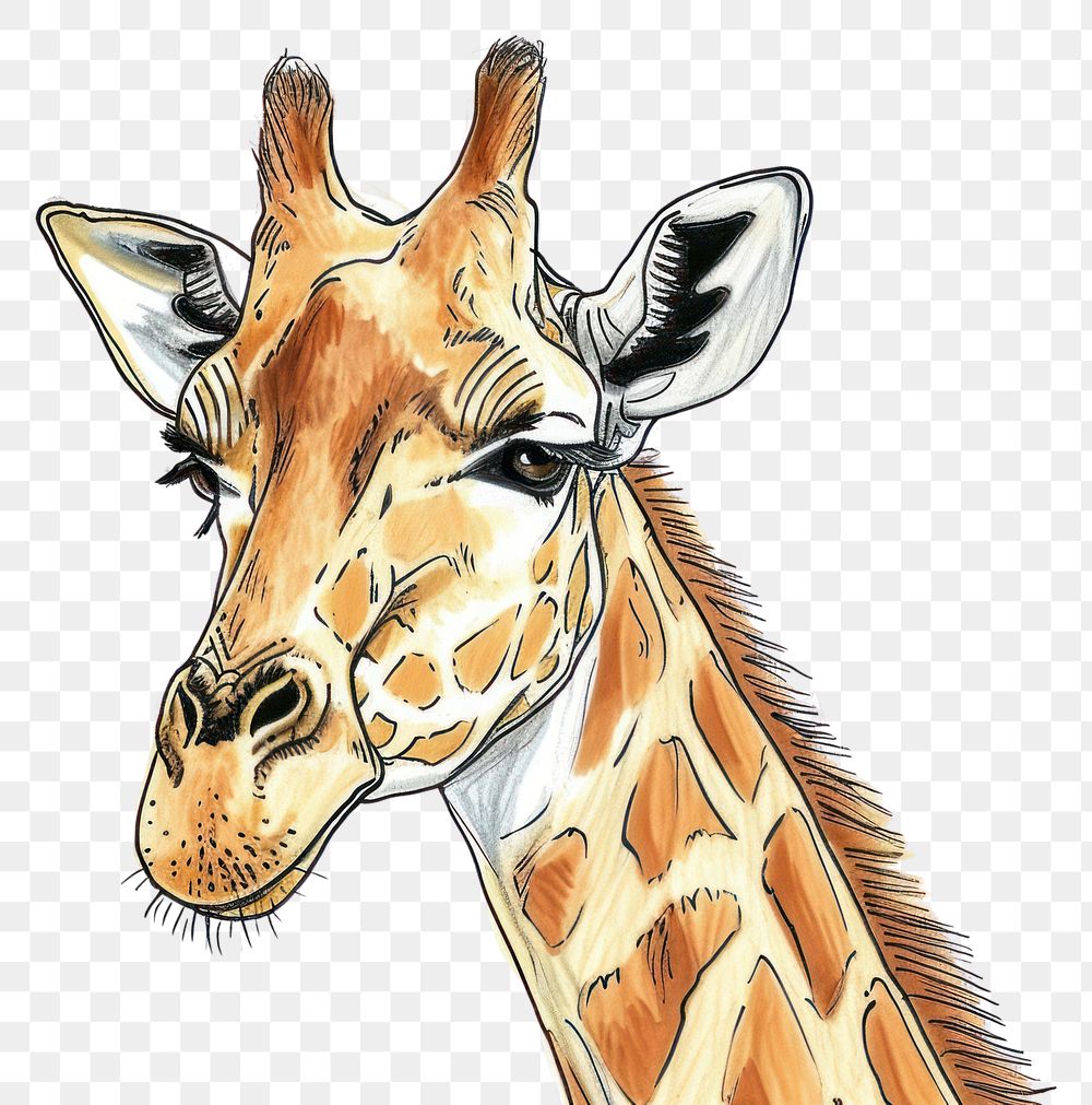 PNG Wildlife giraffe mammal portrait.