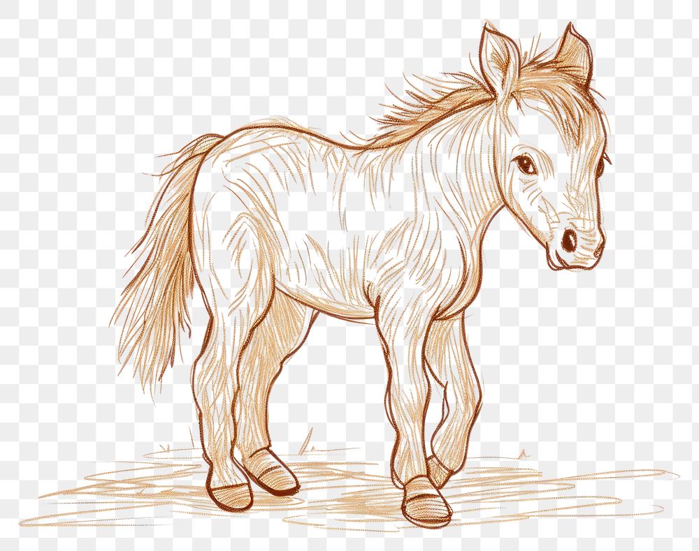 PNG Drawing mammal sketch horse.