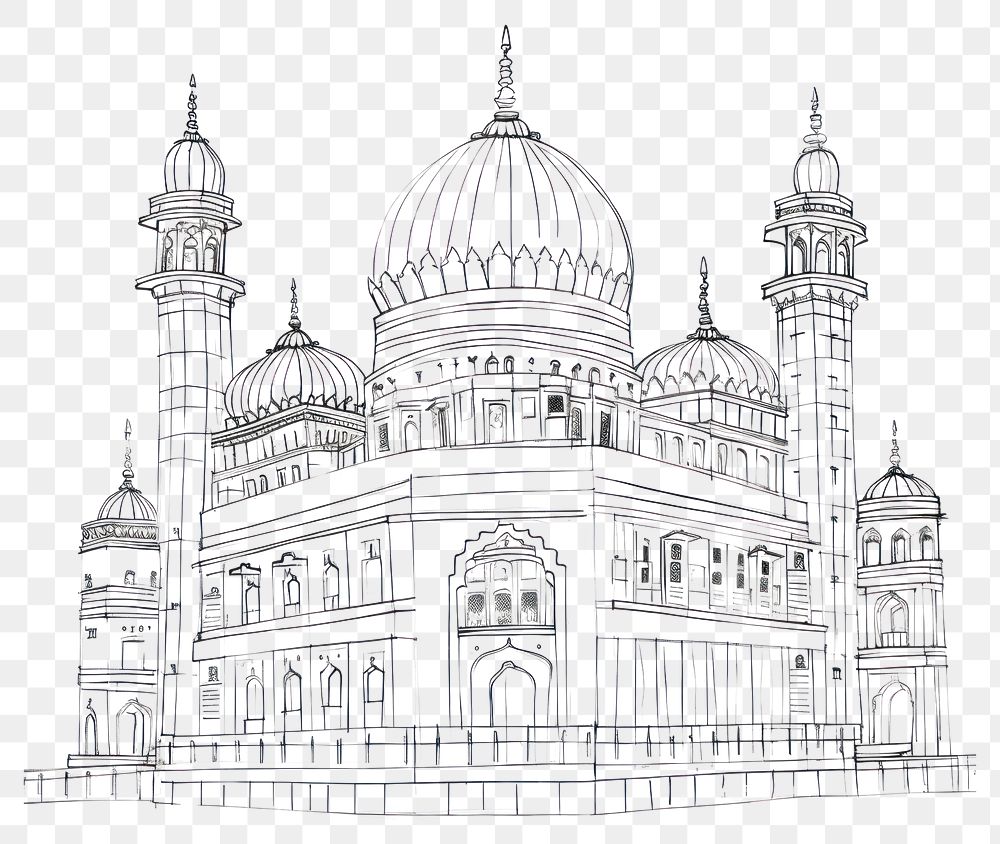 PNG  India sketch architecture building. AI generated Image by rawpixel.