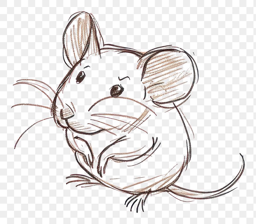 PNG Drawing rodent mammal sketch.