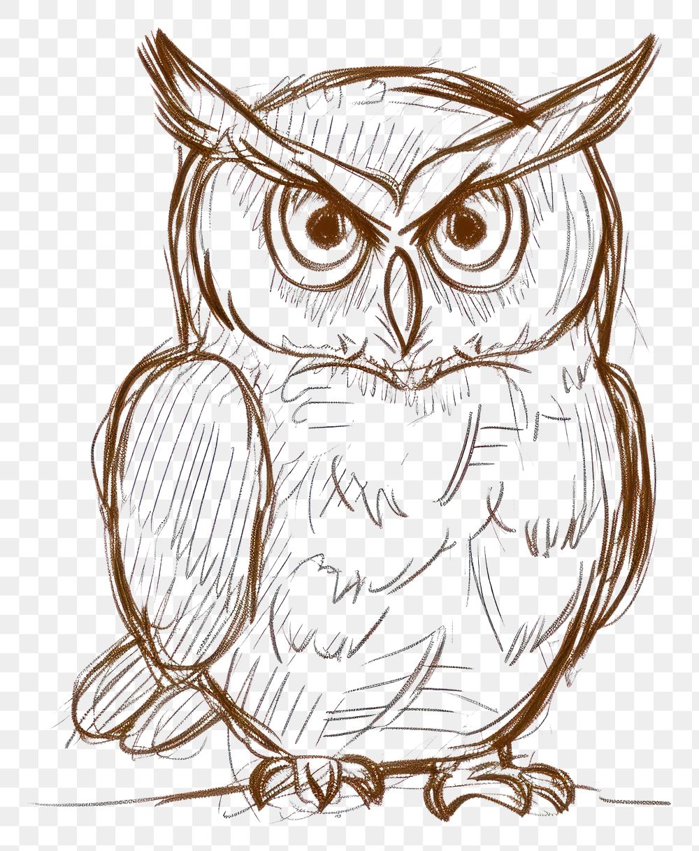 PNG Drawing sketch bird owl.