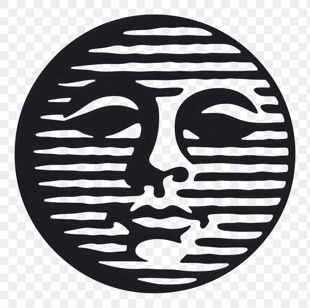 PNG Moon logo creativity striped.