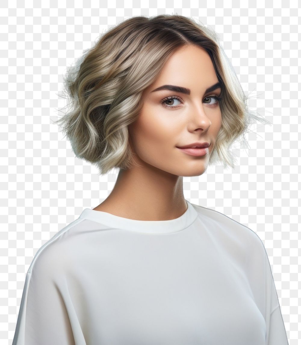 PNG  Hairdresser hairdressing for female customer adult contemplation hairstyle. AI generated Image by rawpixel.
