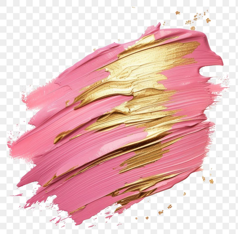 PNG Pink gold brush stroke backgrounds cosmetics paint.