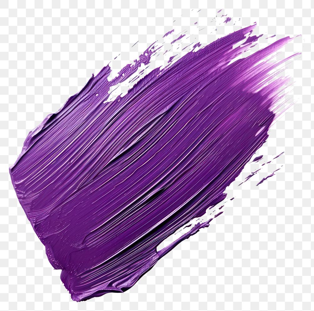 PNG Purple brush stroke white background splattered textured.