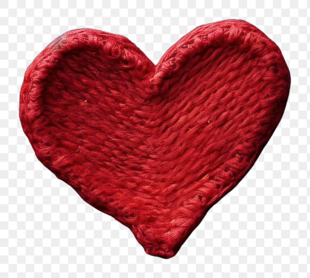 PNG Red knit heart on denim fabric texture symbol blackboard darkness. AI generated Image by rawpixel.