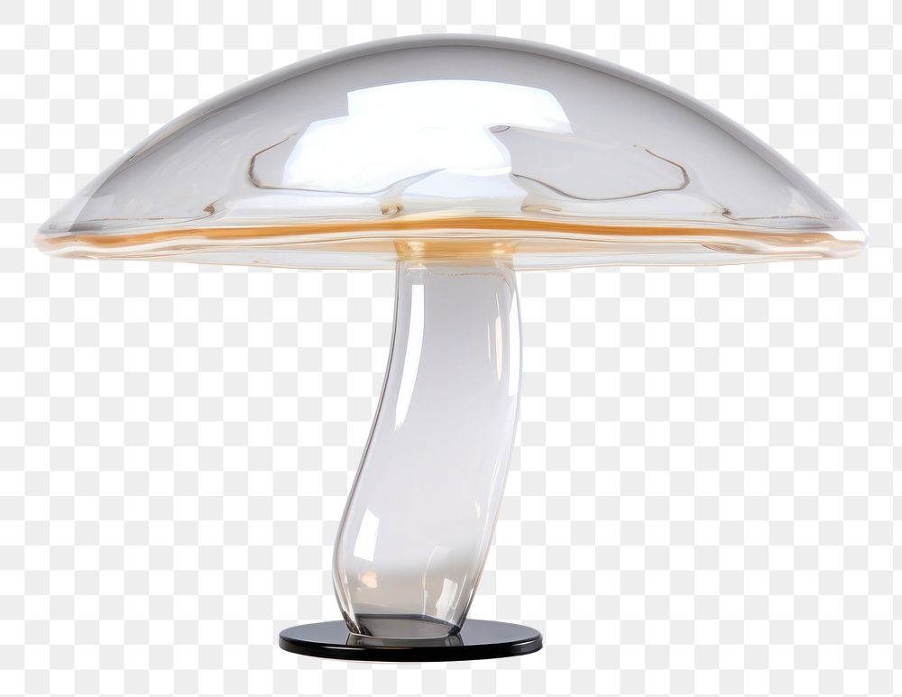 PNG Fusing mushroom lampshade glass white background.