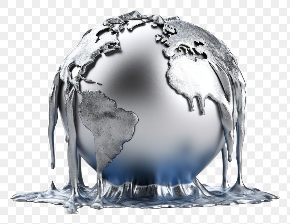 PNG Melting earth planet sphere globe.