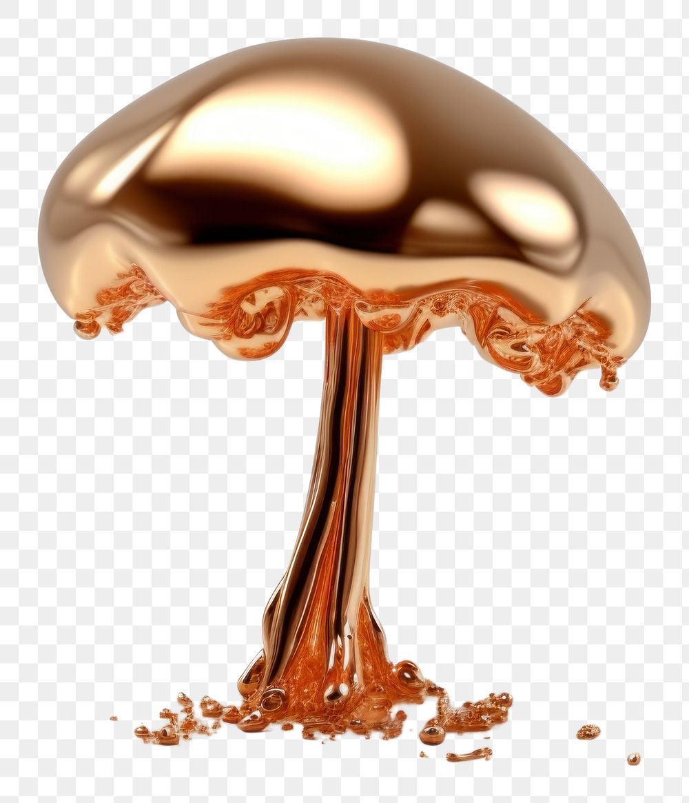 PNG Melting mushroom fungus white background toadstool.
